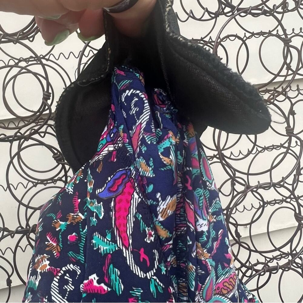 Vintage 80s Breli Floral Paisley Accordion Pleat Dress with Matching Belt - Picture 6 of 10